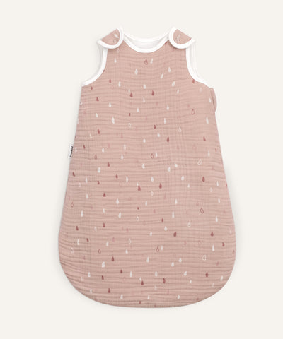 Ehrenkind Musselin Babyschlafsack Rosé Tropfen.