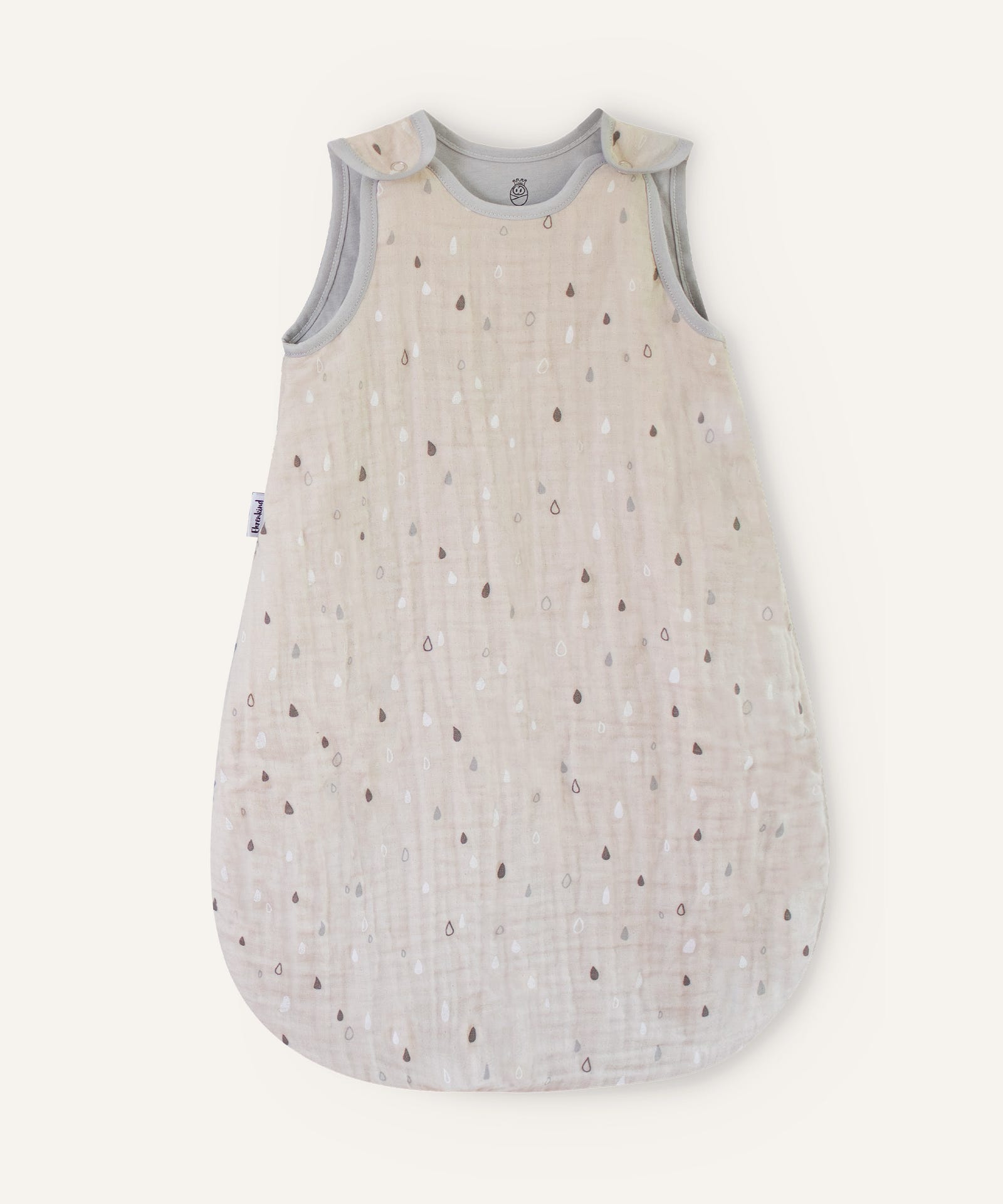 Ehrenkind Musselin Sommerschlafsack Natur Tropfen.