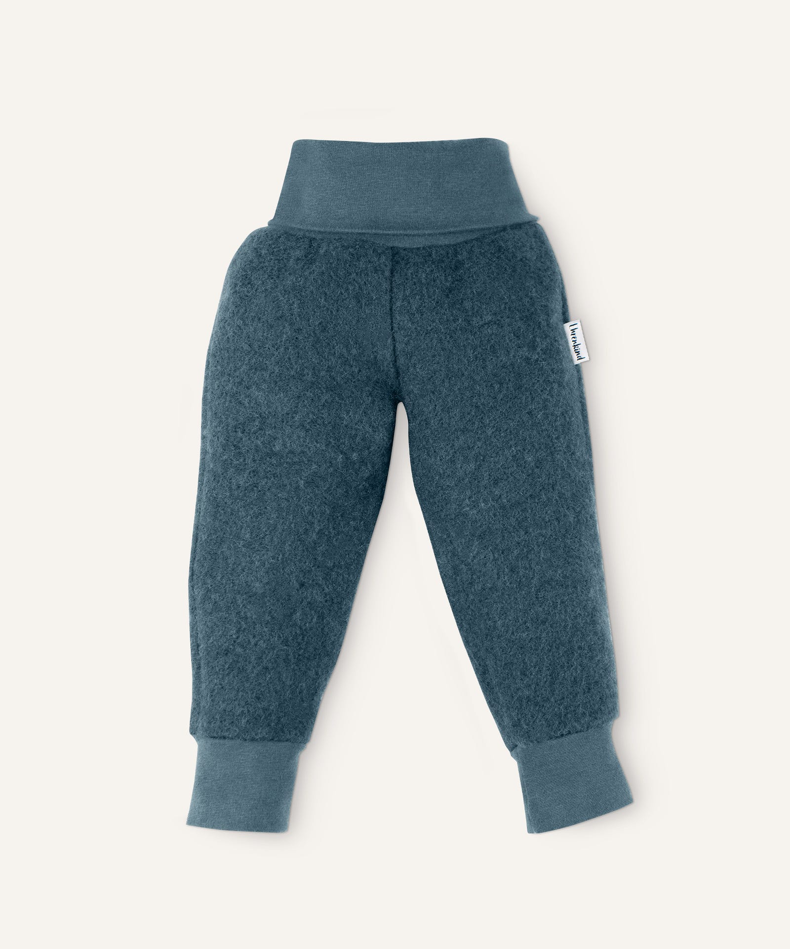 Ehrenkind Walkhose mit Bündchen blau.