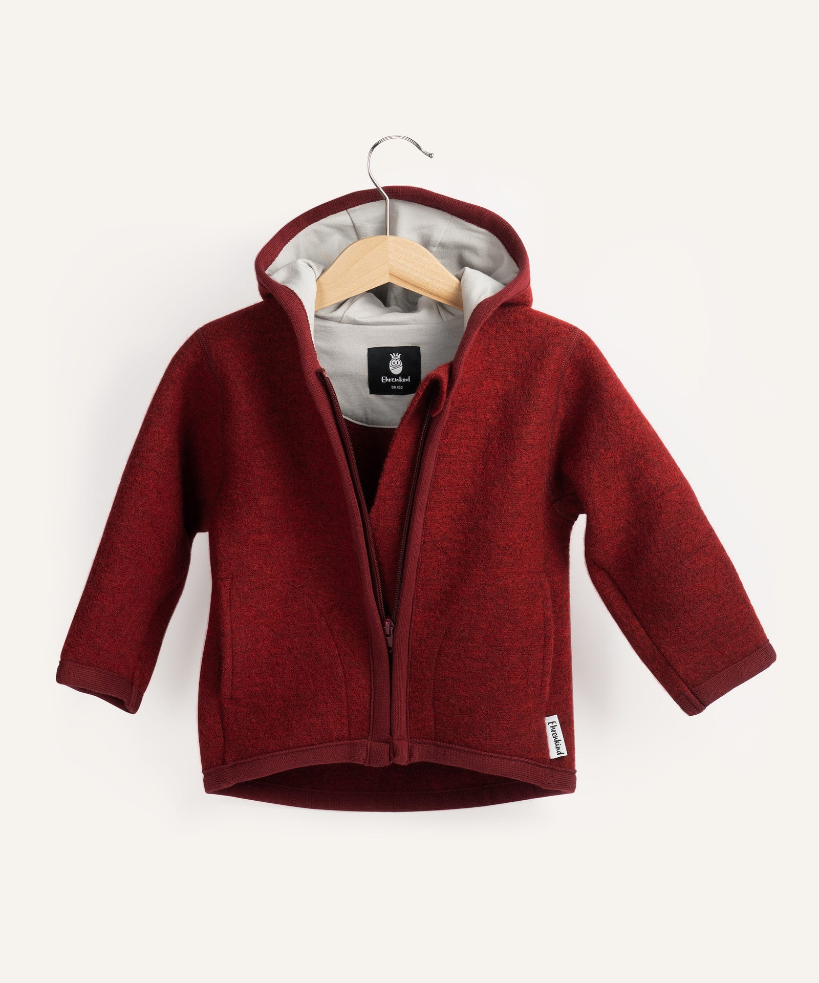 Ehrenkind Walkjacke rot.