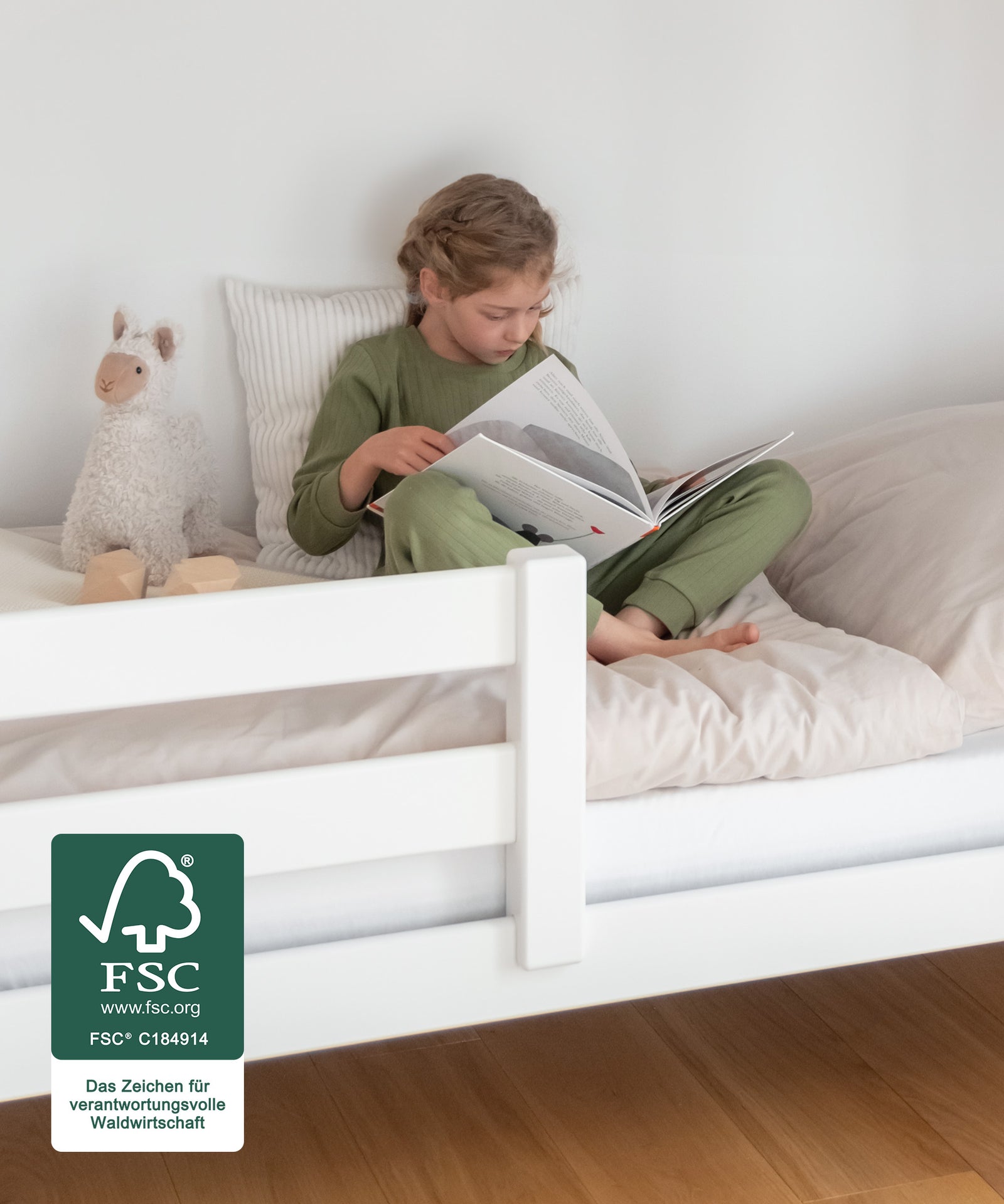 Etagenbett Mittel Weiß FSC