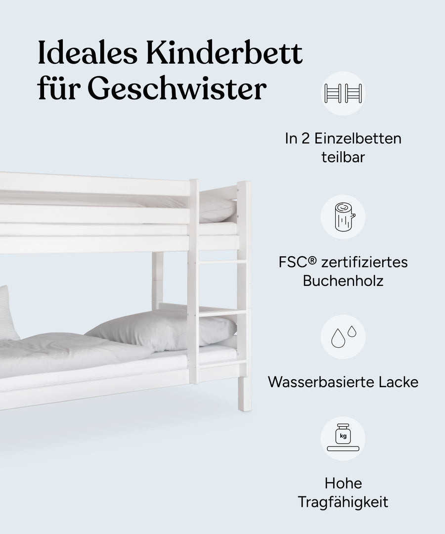 Übersicht Vorteile des Etagenbetts.