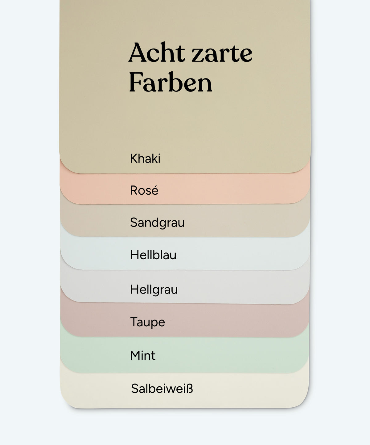 Farbübersicht Bodenmatte.