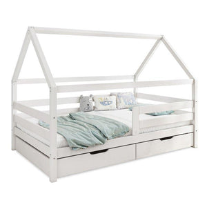 Hausbett mit Doppelschublade