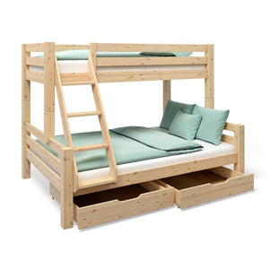 Kombi-Etagenbett mit 2 Schubladen