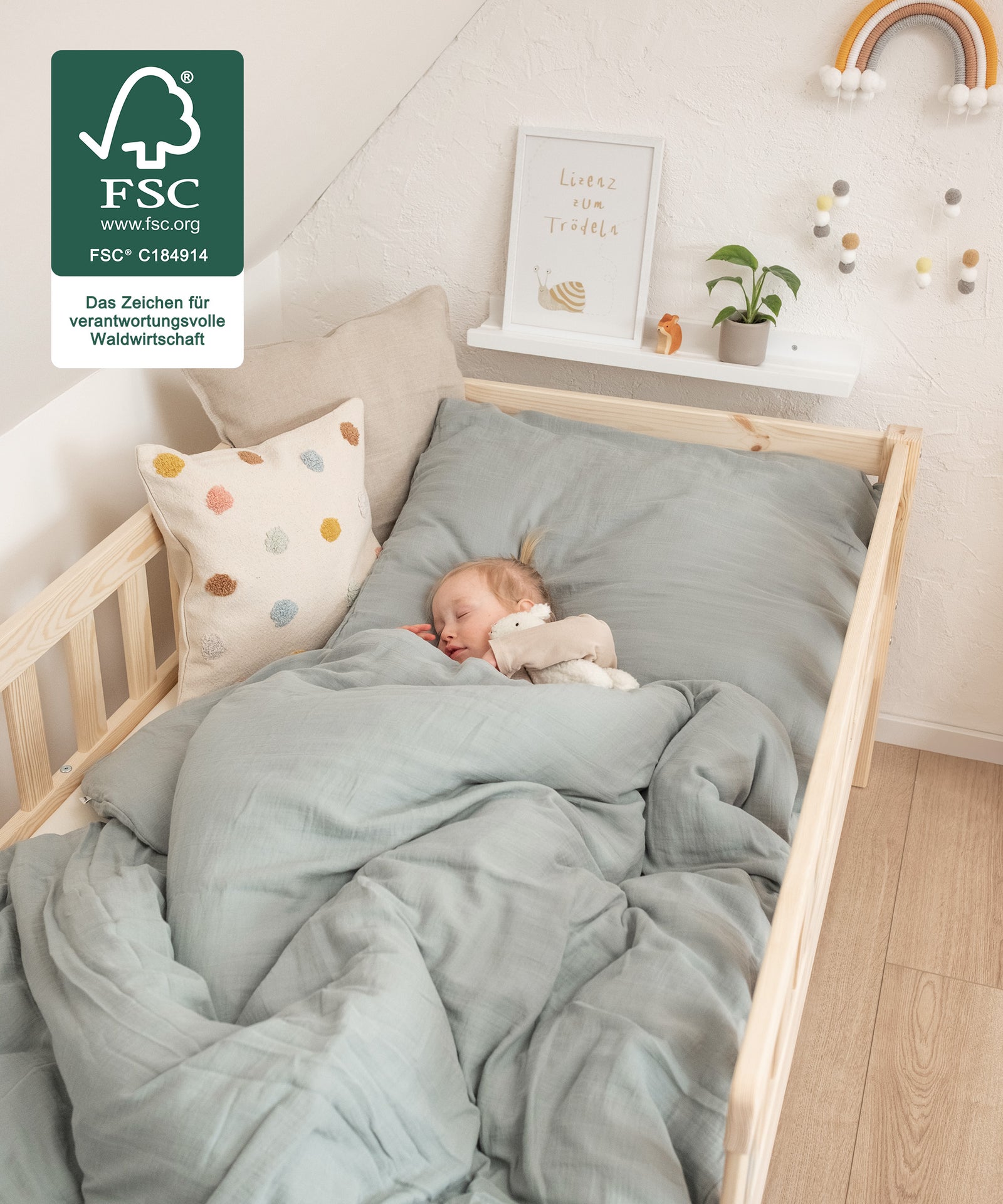 Kinderbett Kiefer Natur FSC