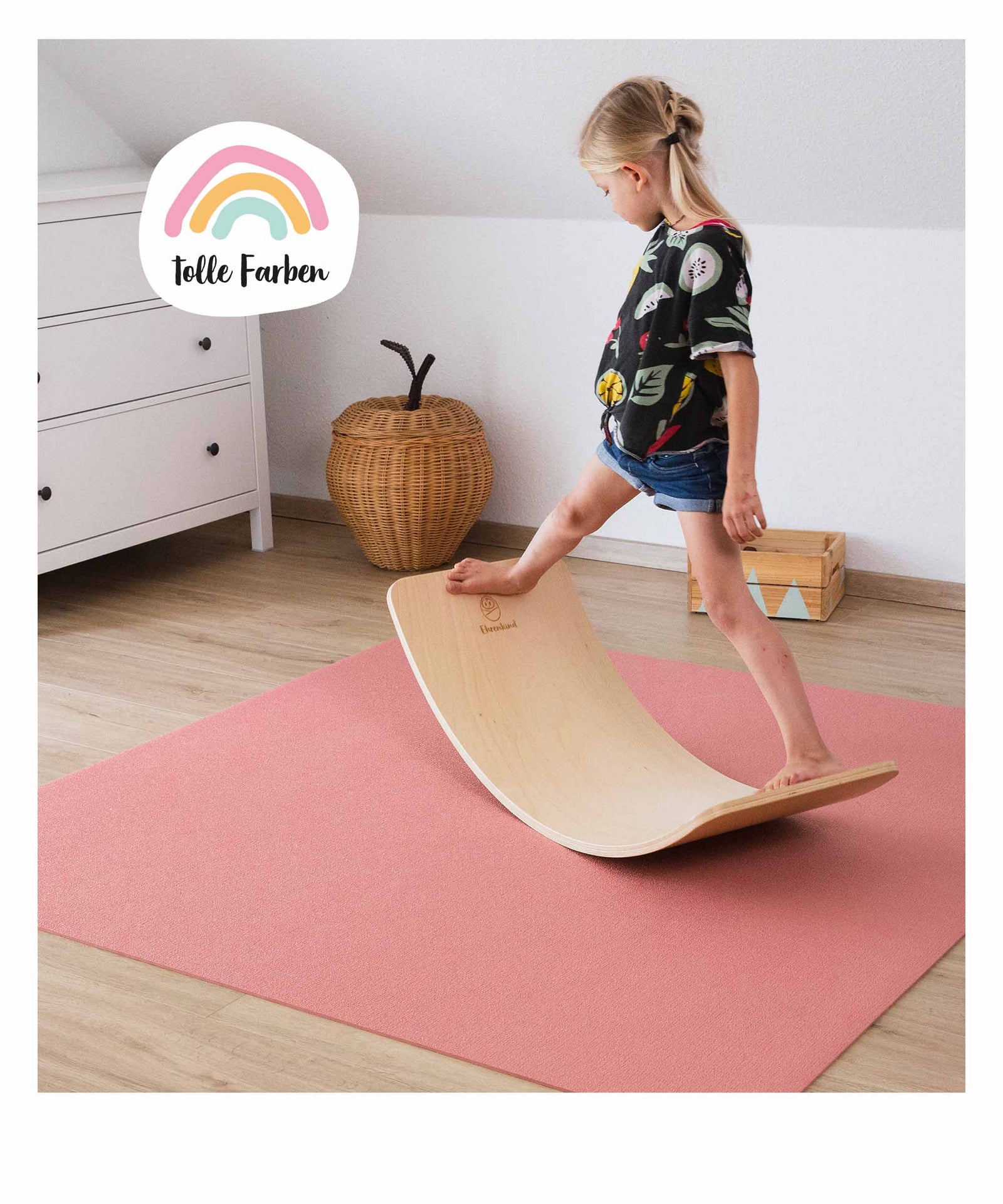 Krabbelmatte ist in tollen Farben erhältlich.