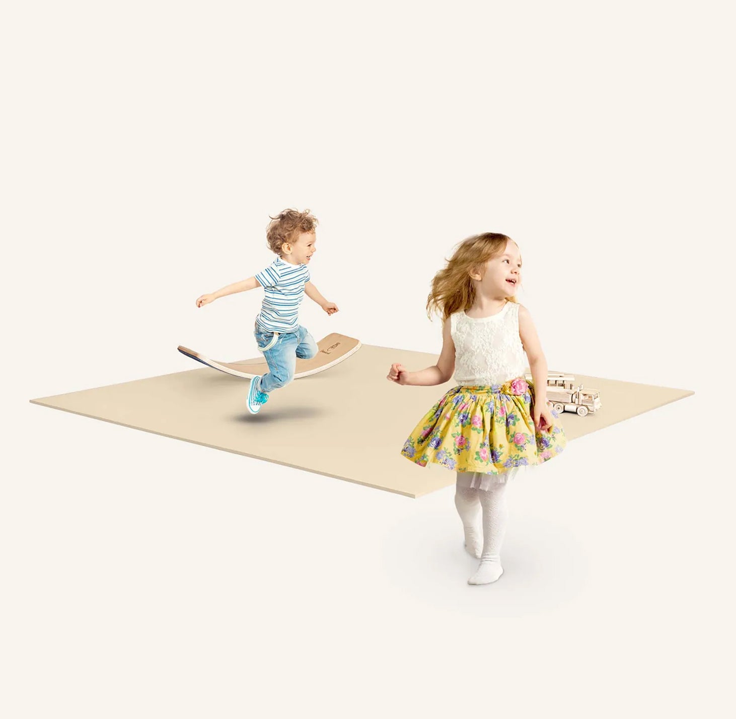 Krabbelmatte PRO - Beige / 160 × 160