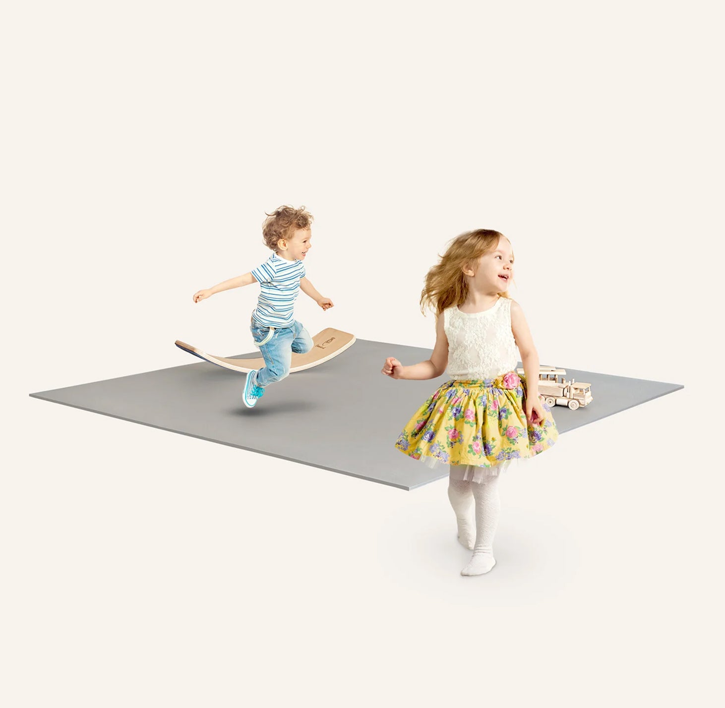 Krabbelmatte PRO - Hellgrau / 160 × 160