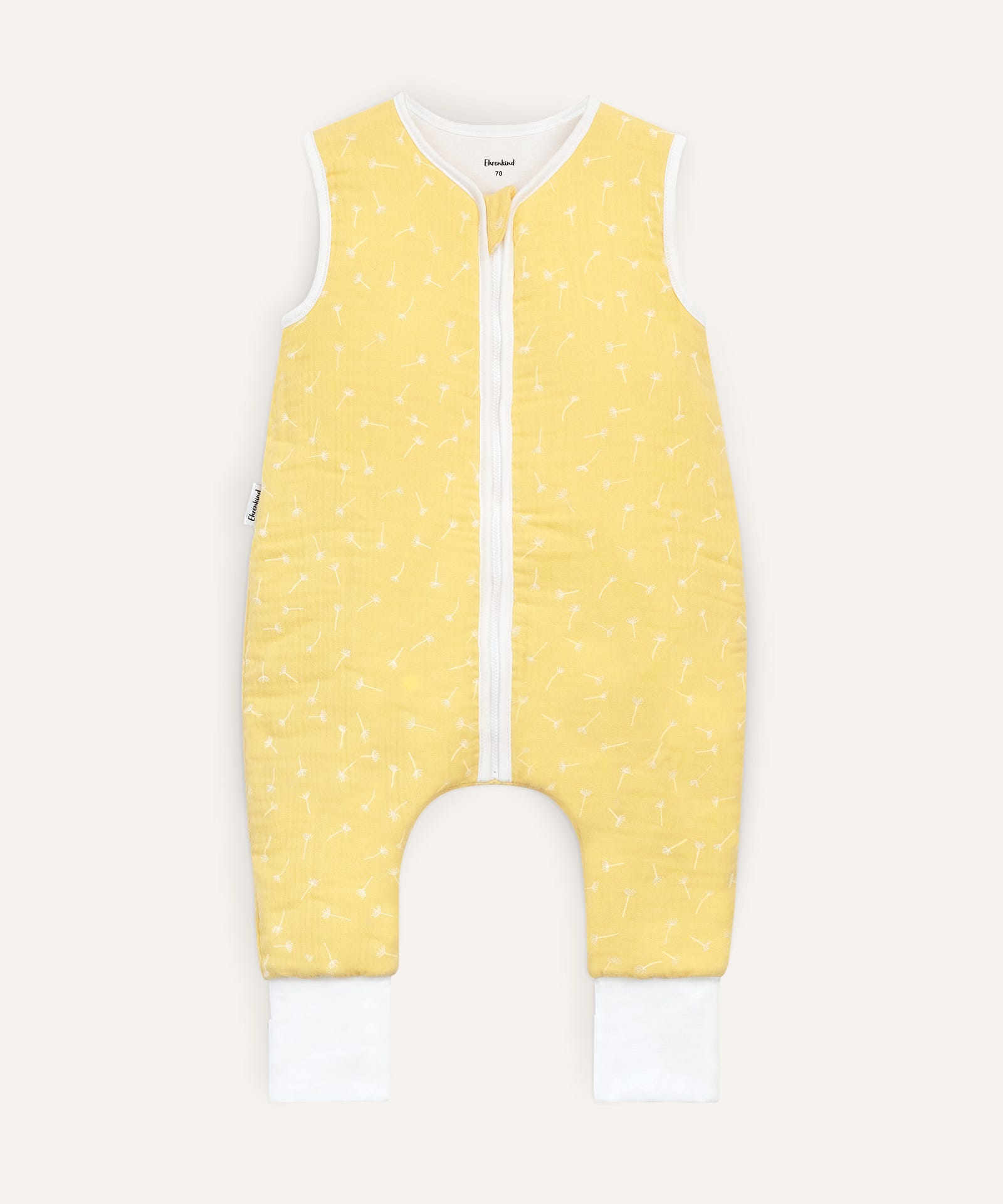Schlafsack Beine Musselin 2.5 TOG Vanille Pusteblume.