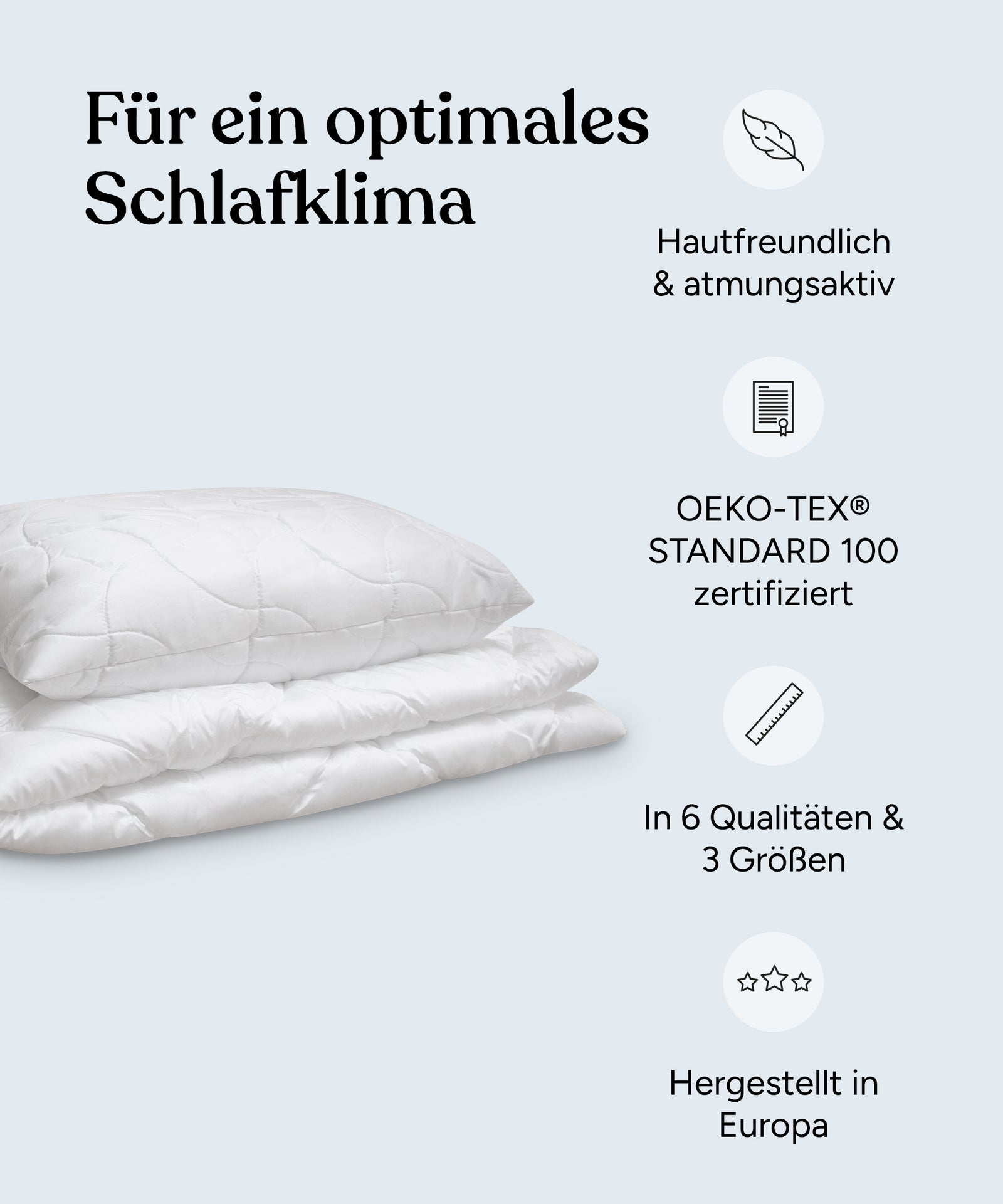 schlafsack set mit bettdecke 90x200 Bettdecken und Kissen für Babys, Kinder & Erwachsene
