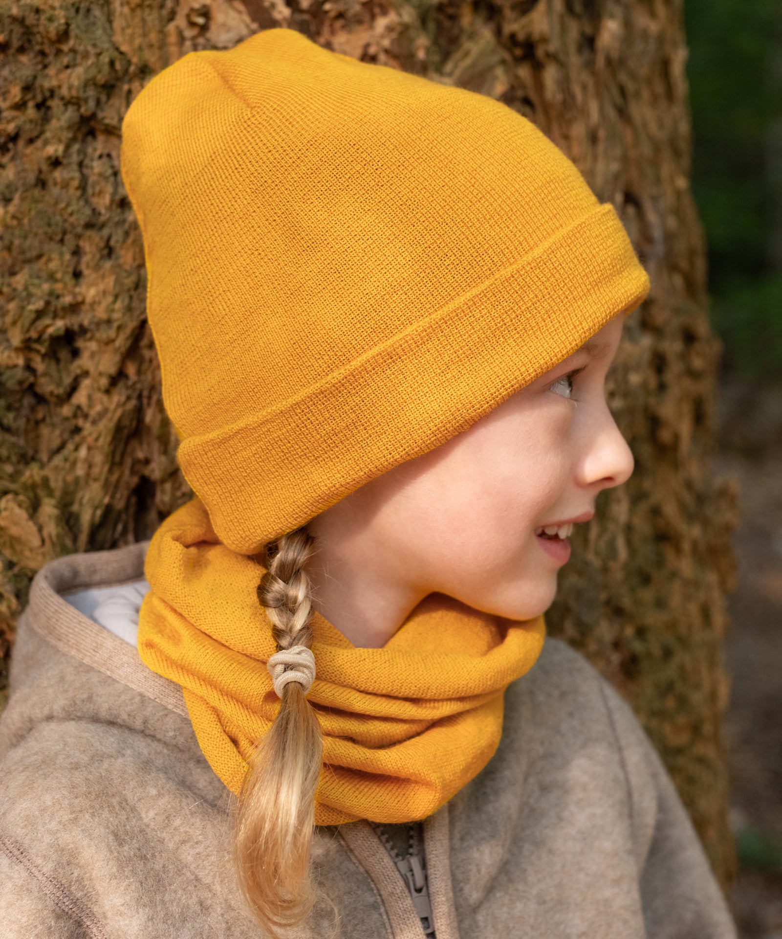 Nahaufnahme von Strickmütze.