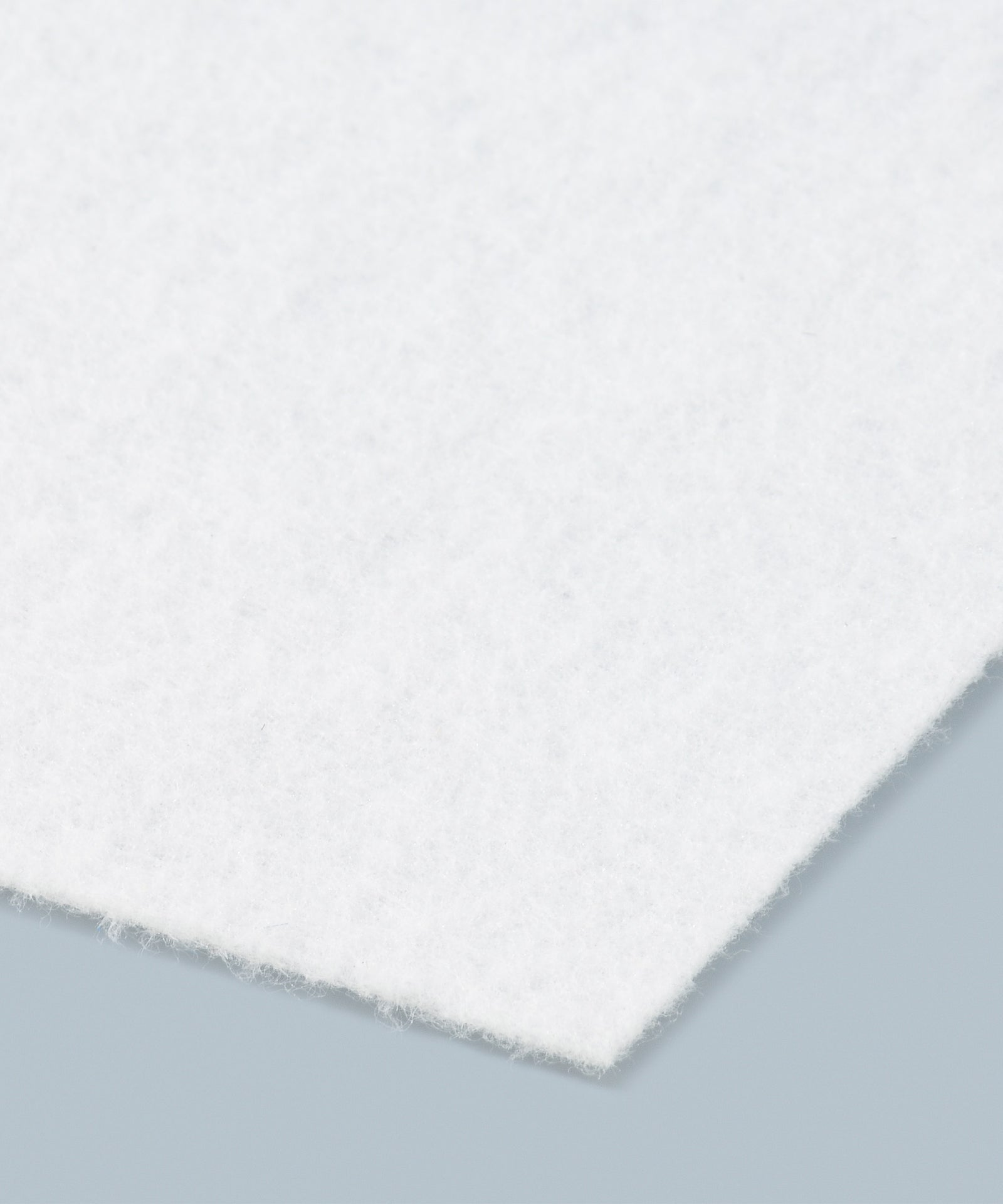 Nahaufnahme der Eckseite des Vlies.