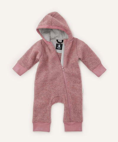 Wollfleeceoverall Altrosa.