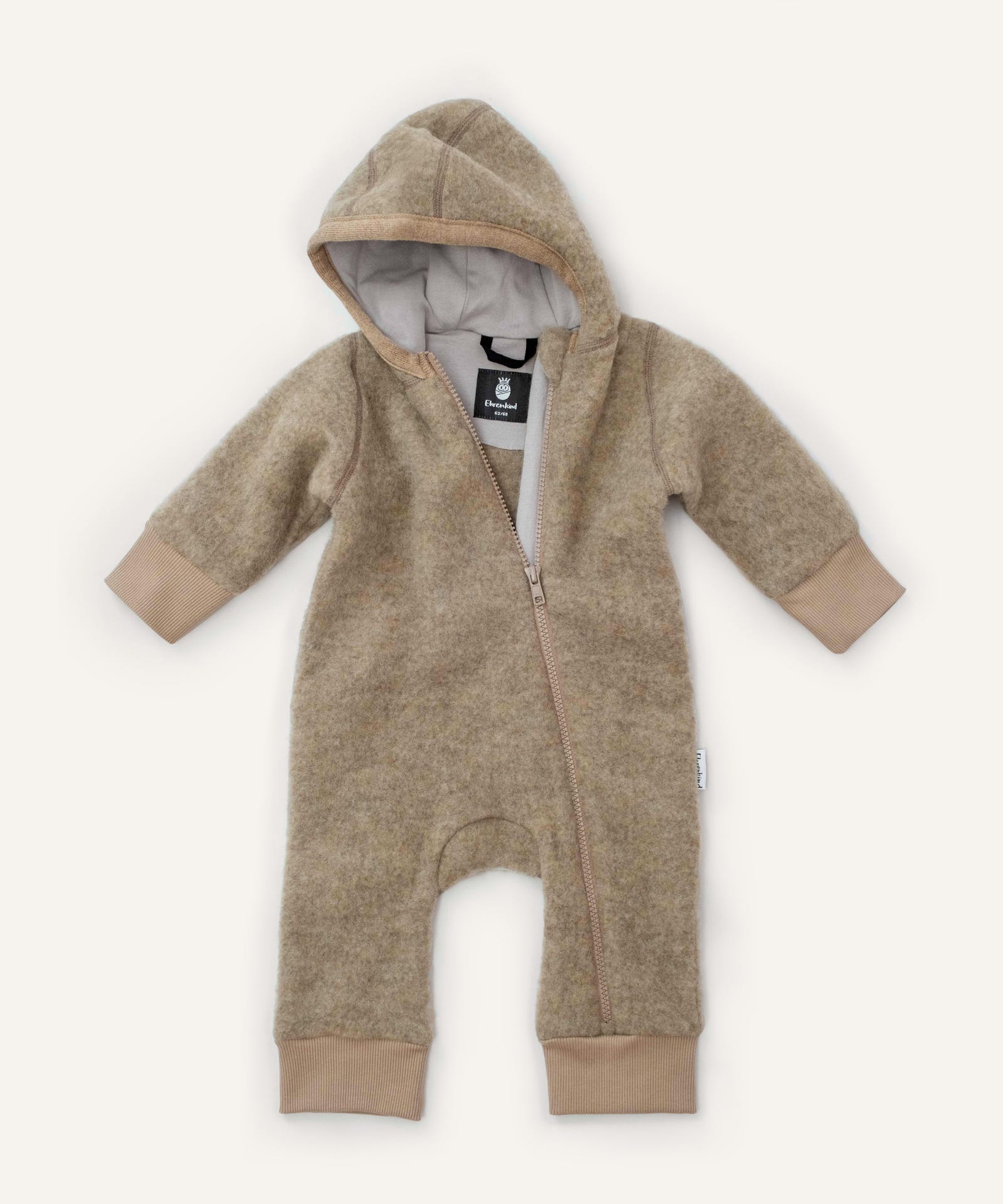 Wollfleeceoverall Beige.