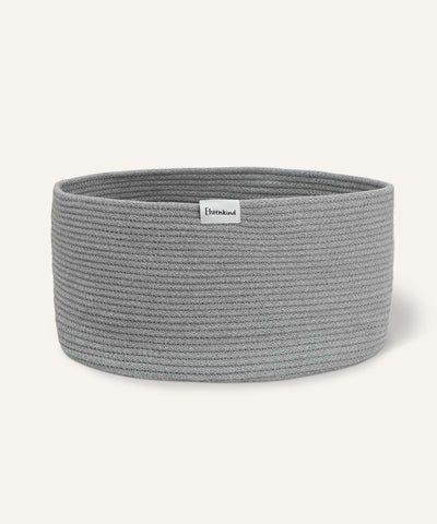 Aufbewahrungskorb oval in Hellgrau.