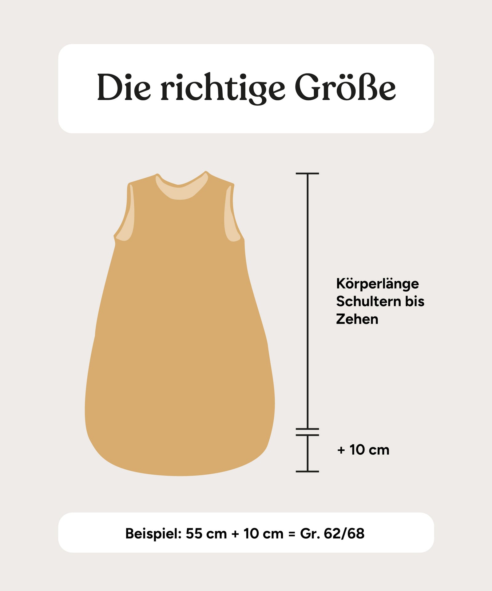 Größengrafik Sommerschlafsack