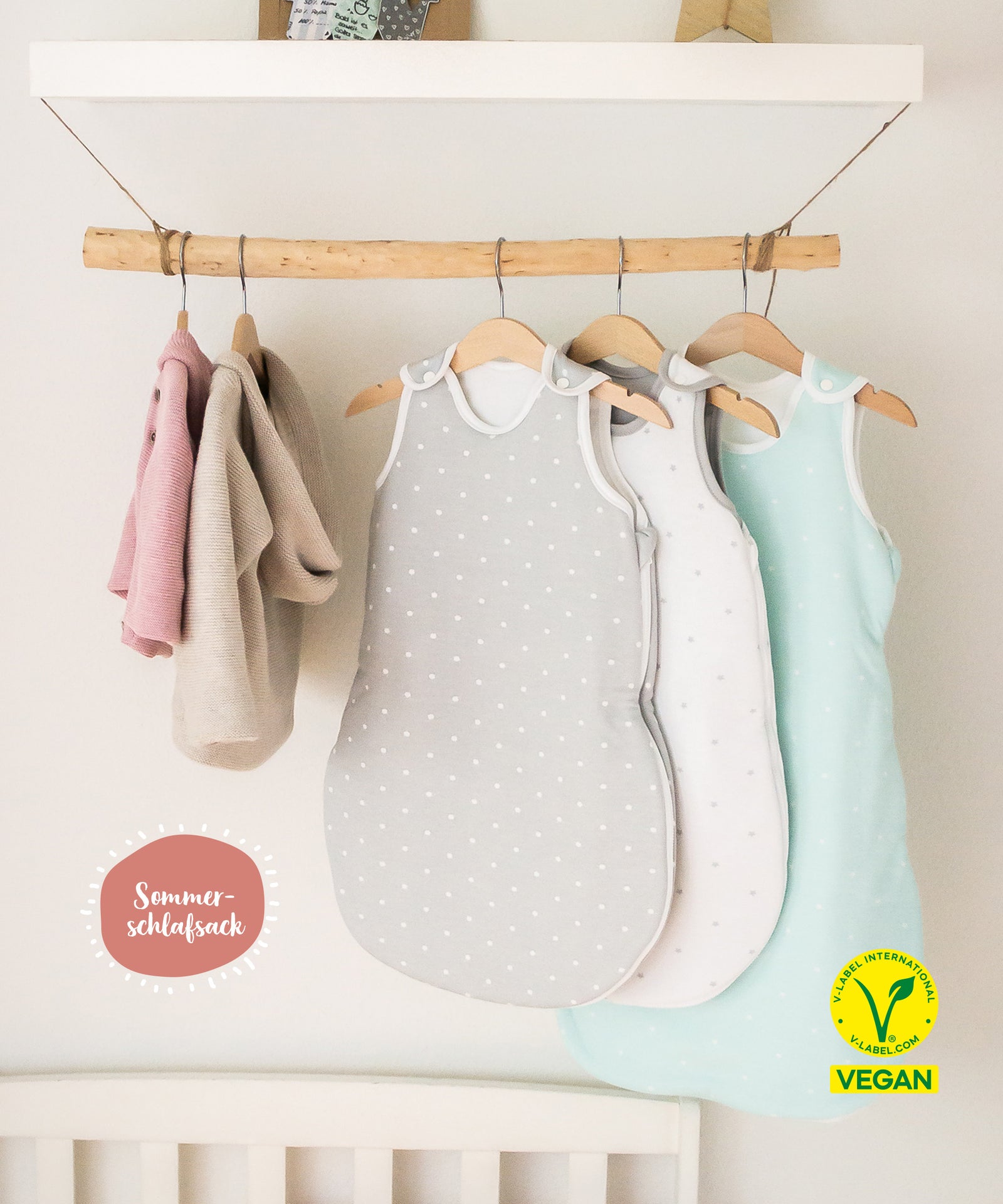 Der Ehrenkind Baby-Sommerschlafsack ist Vegan.