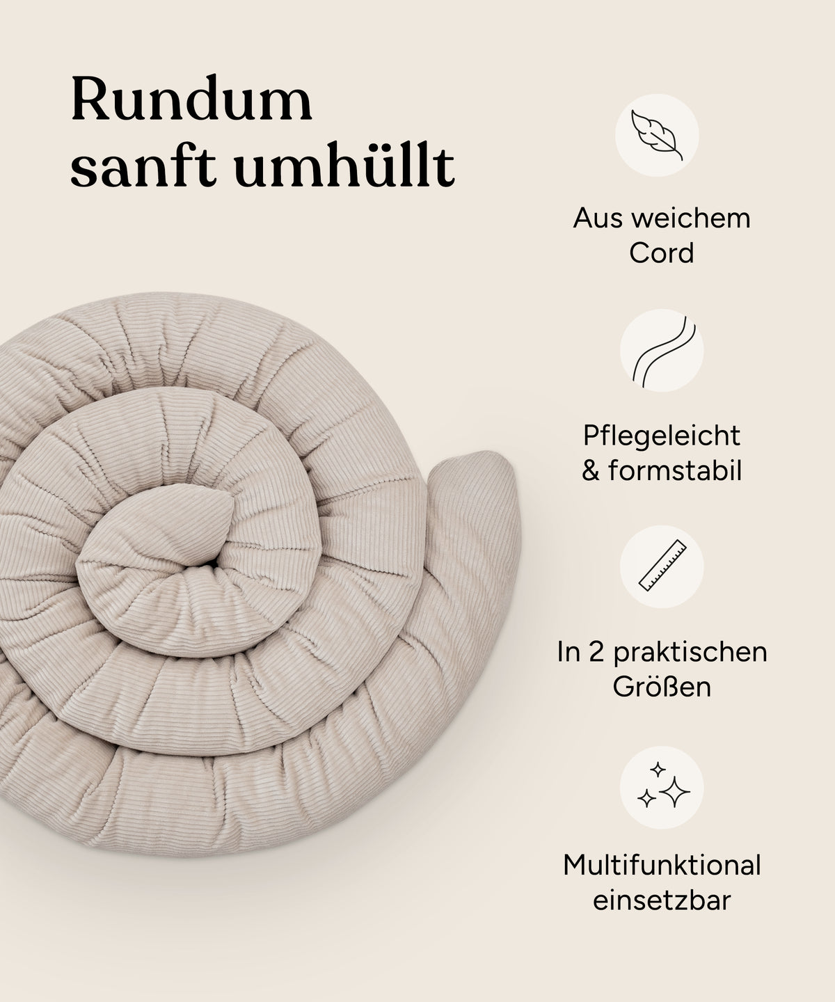Vorteile Bettschlange Cord.
