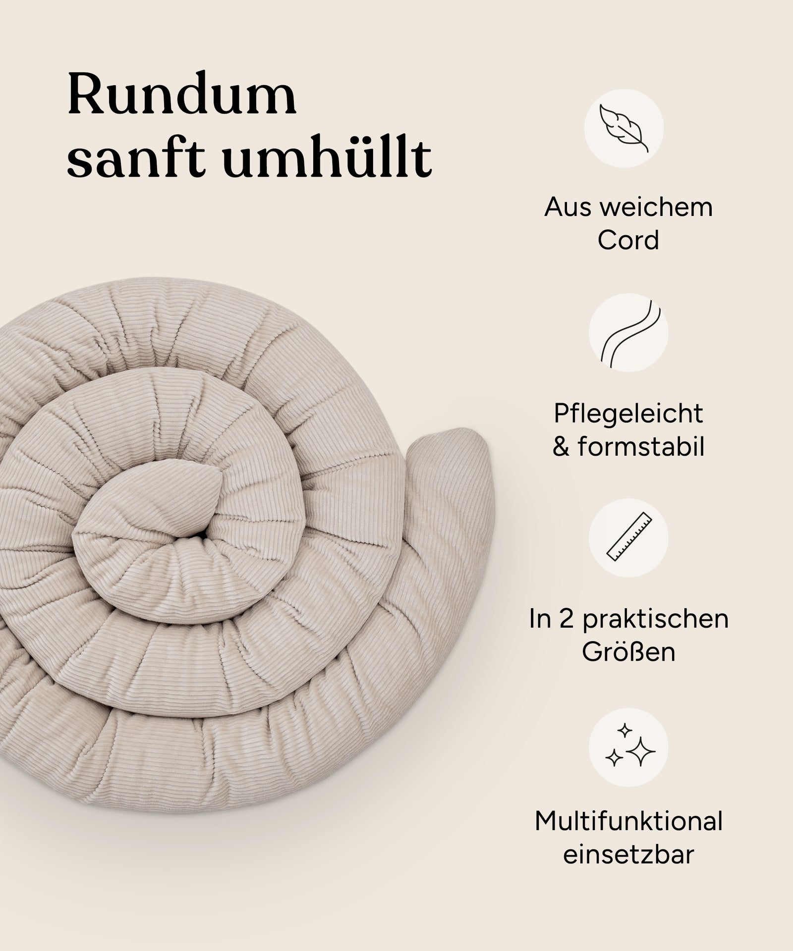 Vorteile Bettschlange Cord.