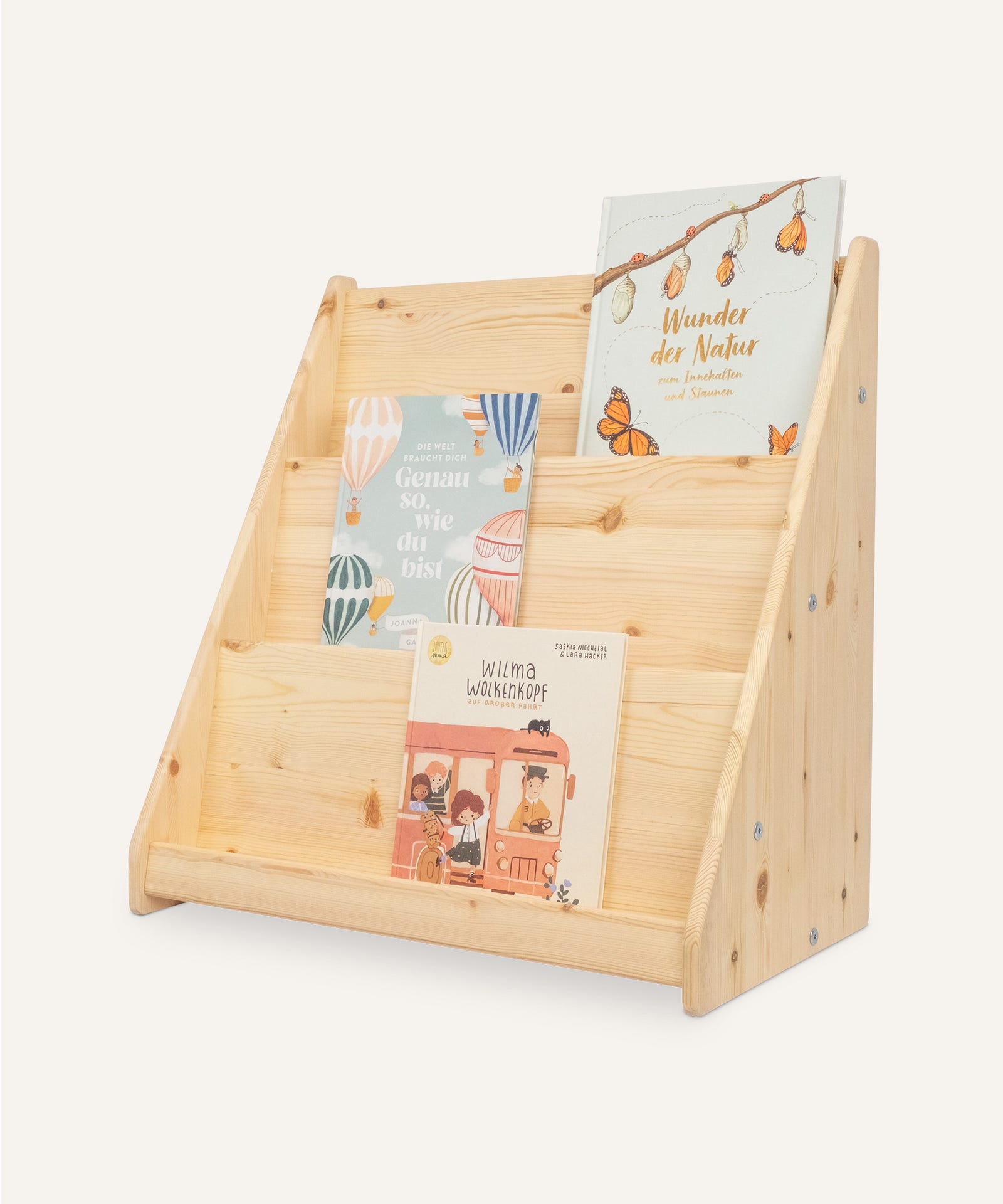 Bücherregal Kiefer 60 cm in Natur.