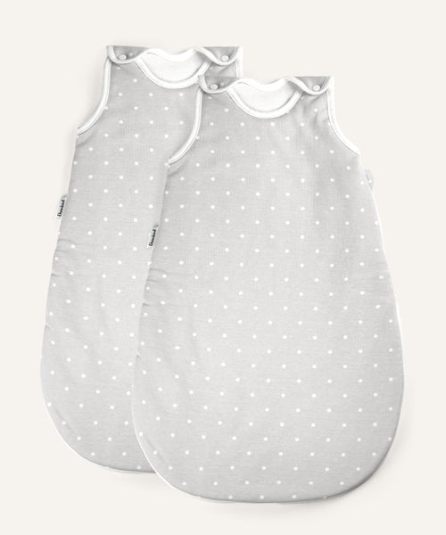 2er Bundle Ehrenkind Baby-ganzjahresschlafsack rund weisse Punkte.