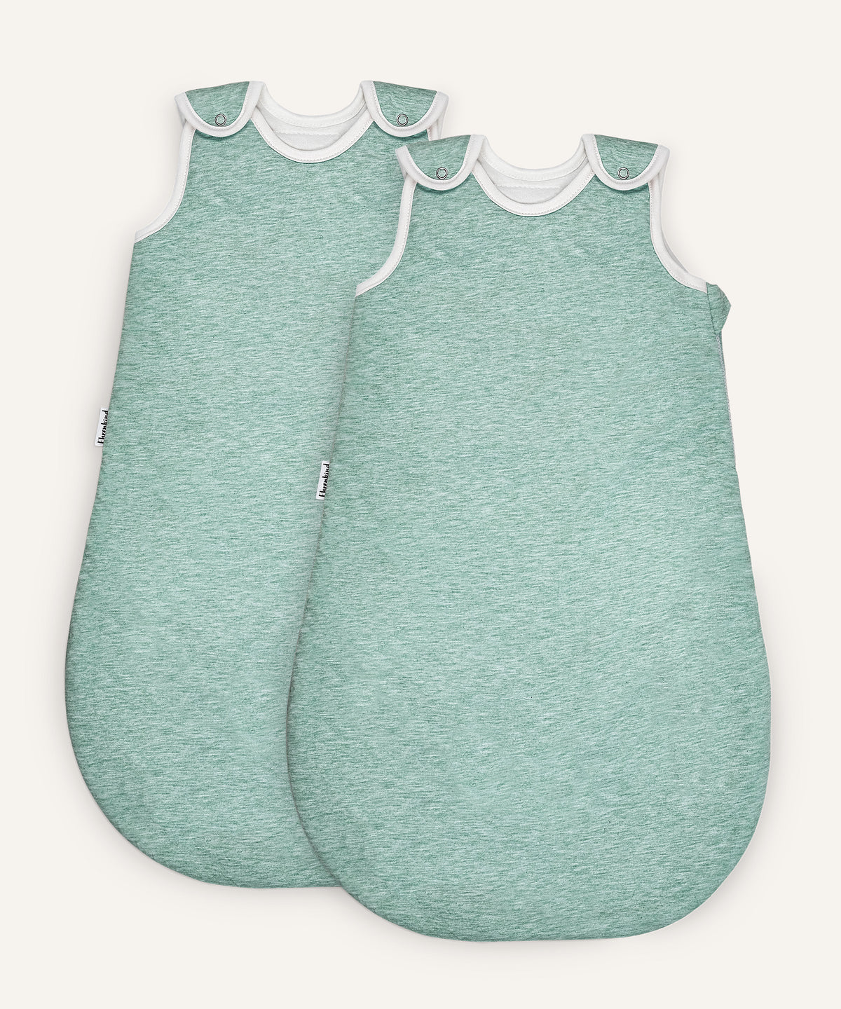 2er Bundle Ehrenkind Baby-schlafsack rund mit Wollfüllung in Hellgrün.