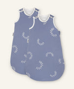 Jeansblau Gemustert