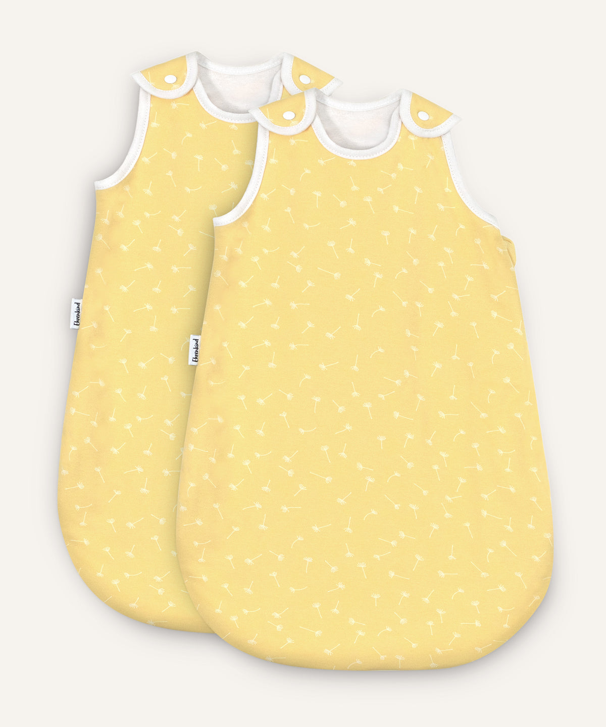 2er Bundle Ehrenkind Baby-Sommerschlafsack rund in Vanille mit Pusteblume.