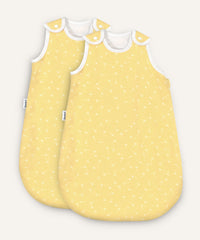 2er Bundle Ehrenkind Baby-Sommerschlafsack rund in Vanille mit Pusteblume.
