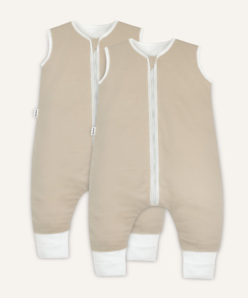 2er Bundle Ehrenkind Ganzjahresschlafsack mit Beinen in Beige.