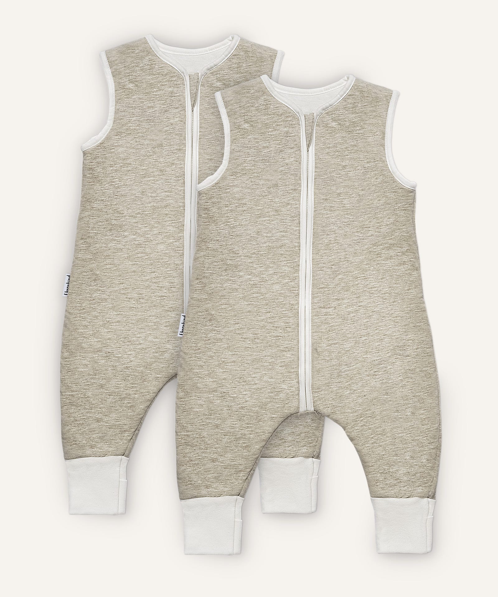 2er Bundle Ehrenkind Schlafsack mit Beinen und Wollfüllung in Beige.