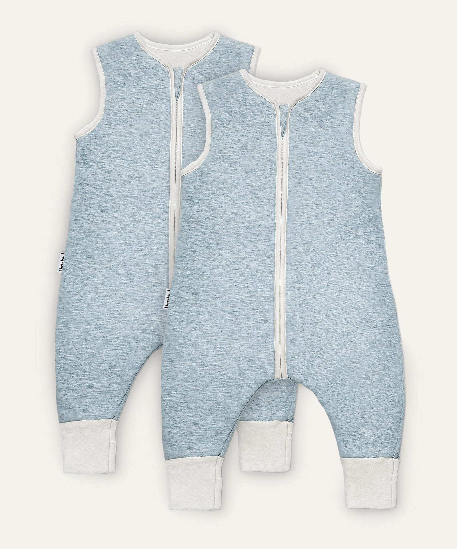 2er Bundle Ehrenkind Schlafsack mit Beinen und Wollfüllung in Hellblau.