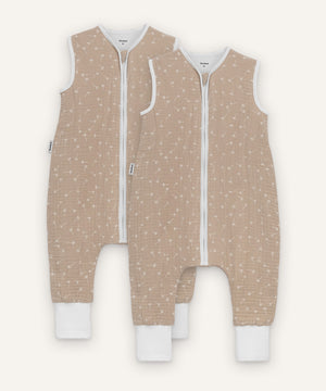 done by deer schlafsack 2-er Pack Musselin-Sommerschlafsack mit Beinen