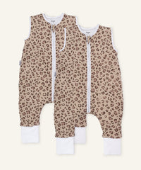 2er Bundle Ehrenkind Schlafsack Musselin mit Beinen in Natur Leo.