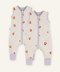 2er Bundle Ehrenkind Baby-Sommerschlafsack  mit Beinen Regenbogen Natur