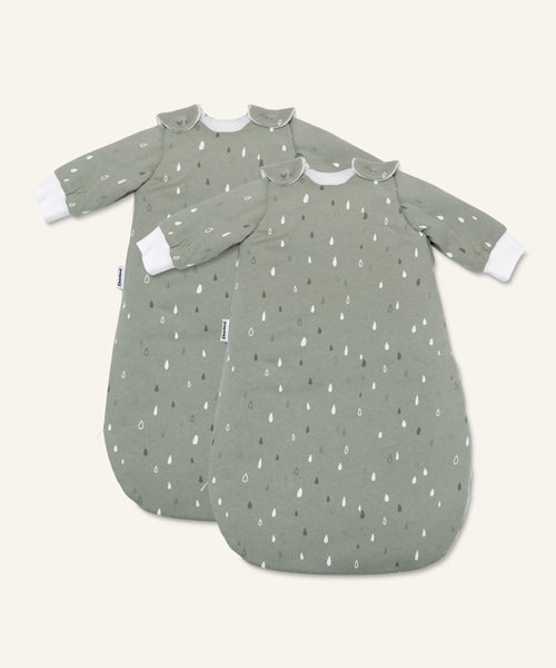 Bundle Ehrenkind Winter-Schlafsack 3.5 TOG Jade Tropfen.