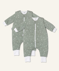 Bundle Ehrenkind Winter-Schlafsack 3.5 TOG mit Beinen  Jade Tropfen.