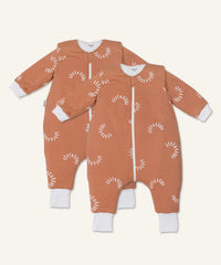Bundle Ehrenkind Winter-Schlafsack 3.5 TOG mit Beinen Zimt Gemustert.