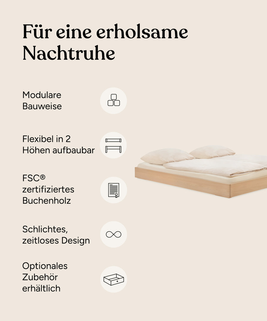 Ehrenkind Doppelbett Plano Buche 180x200 Vorteile.