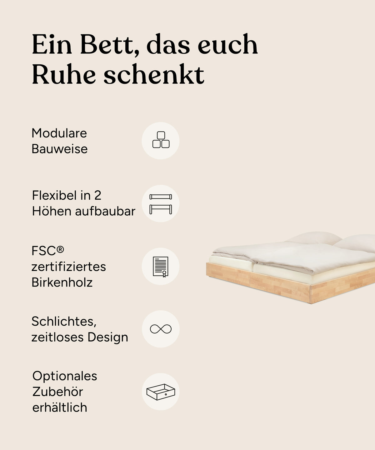 Ehrenkind Doppelbett Plano Birke 180x200 Vorteile.