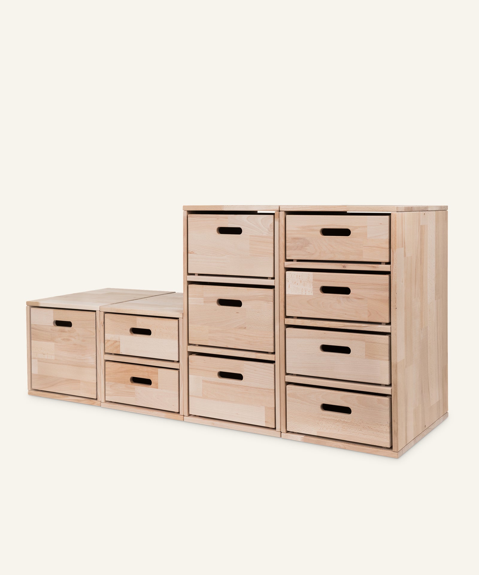 Ehrenkind Aufbewahrungssystem Buche Natur mit Boxen.