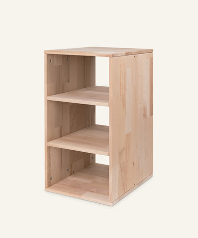 Ehrenkind Aufbewahrungssystem Buche Natur groß 3 Fächer ohne Boxen.