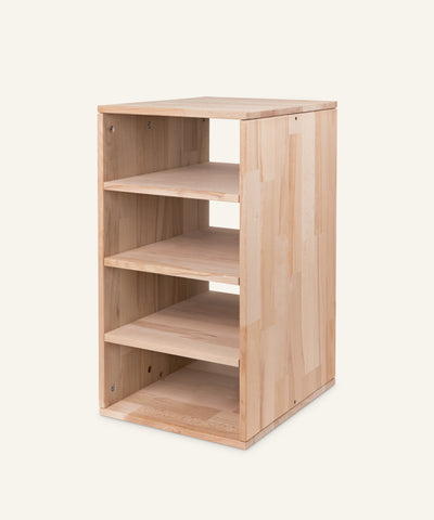 Ehrenkind Aufbewahrungssystem Buche Natur groß 4 Fächer ohne Boxen.