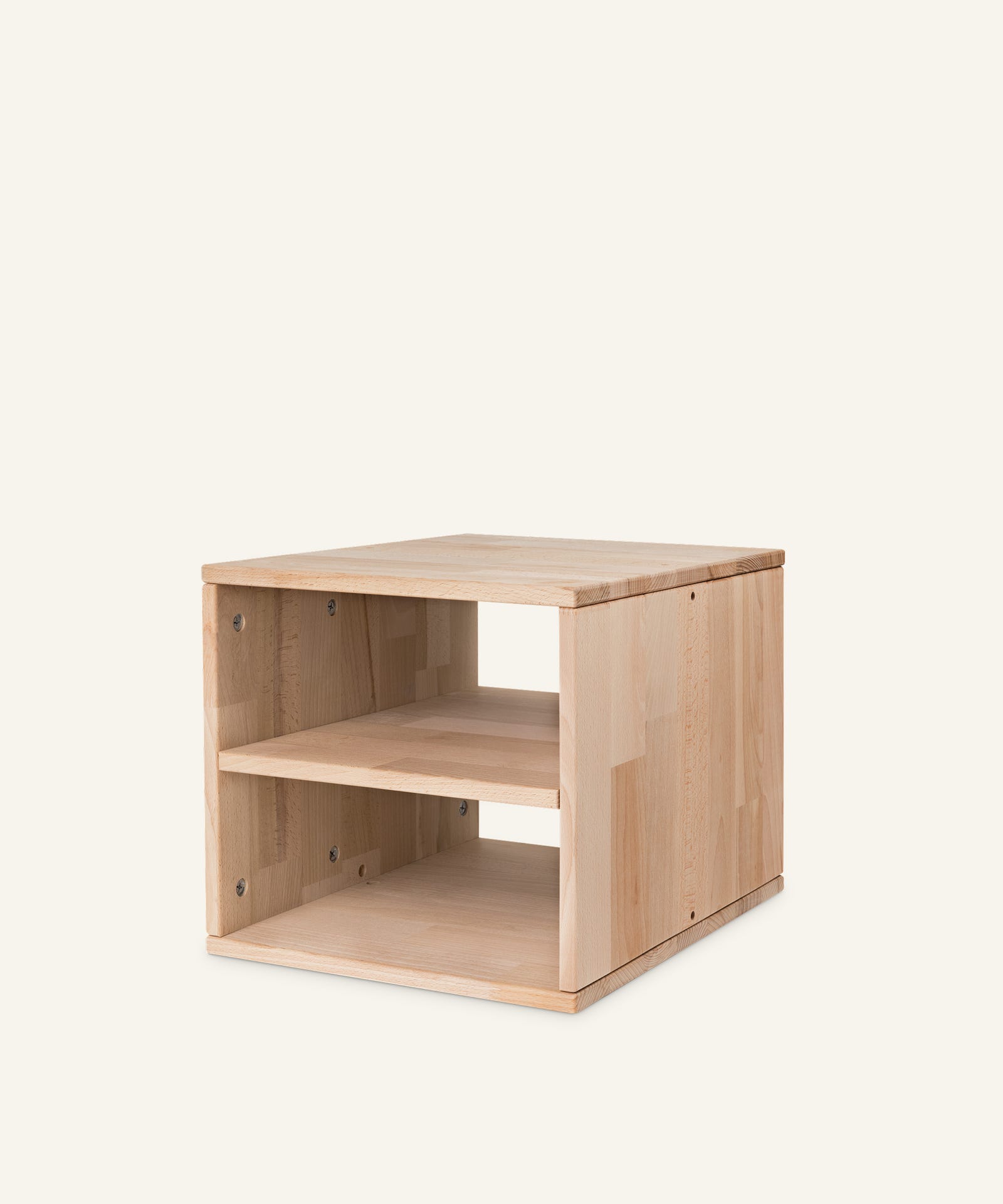 Ehrenkind Aufbewahrungssystem Buche Natur klein 2 Fächer ohne Boxen.