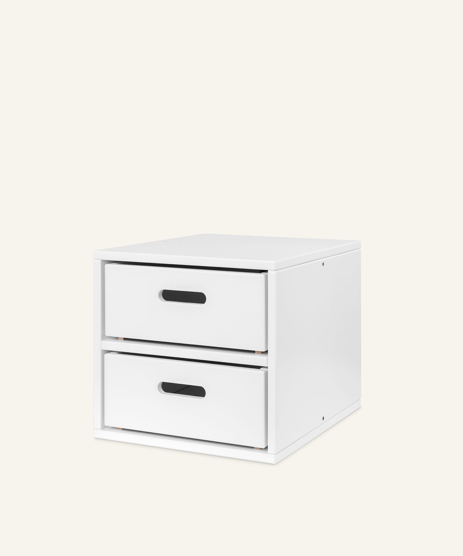 Ehrenkind Aufbewahrungssystem Buche Weiß klein 2 Fächer mit Boxen.