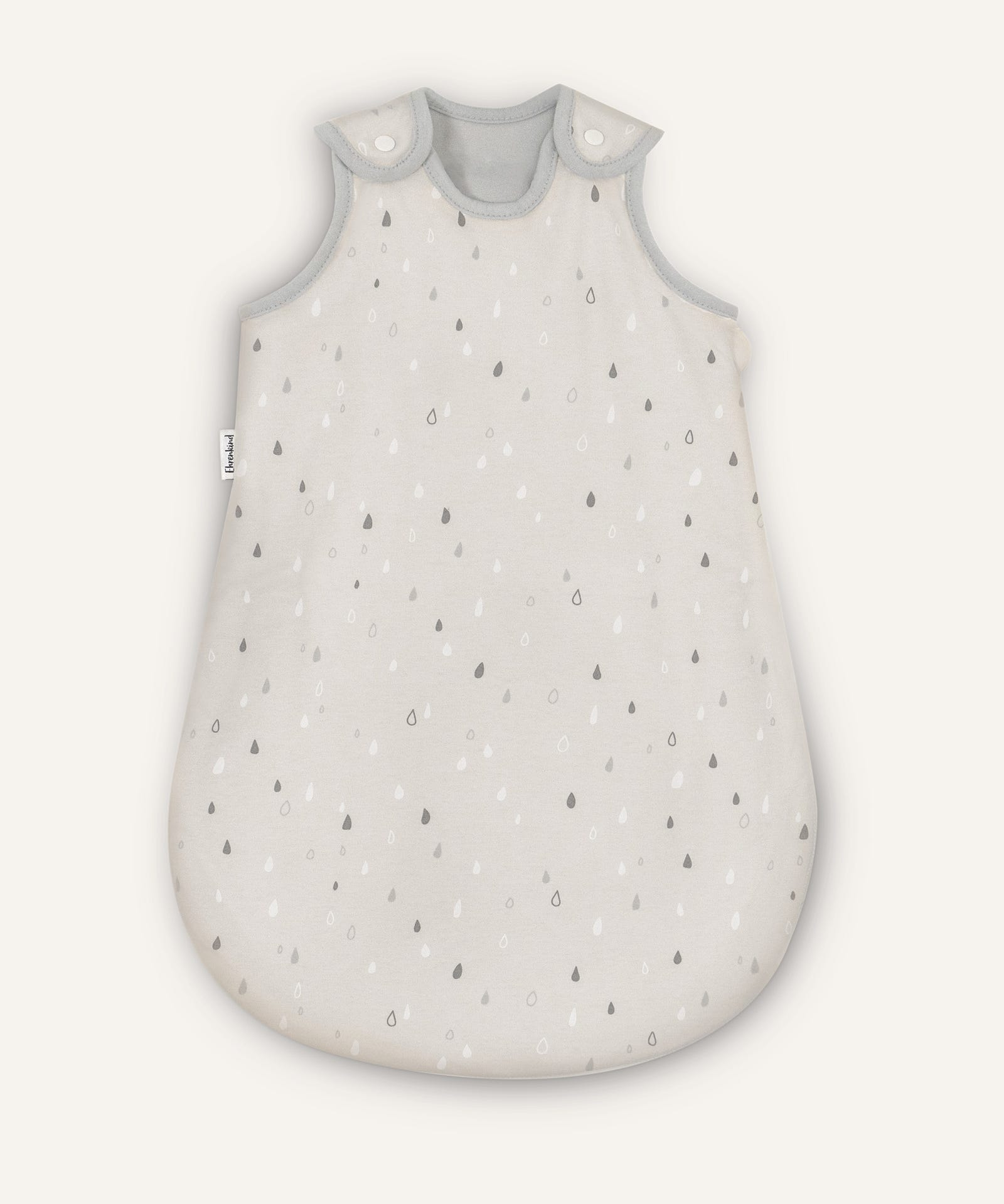 Ehrenkind Baby-Sommerschlafsack in Natur mit weiß, grauen Tropfen.