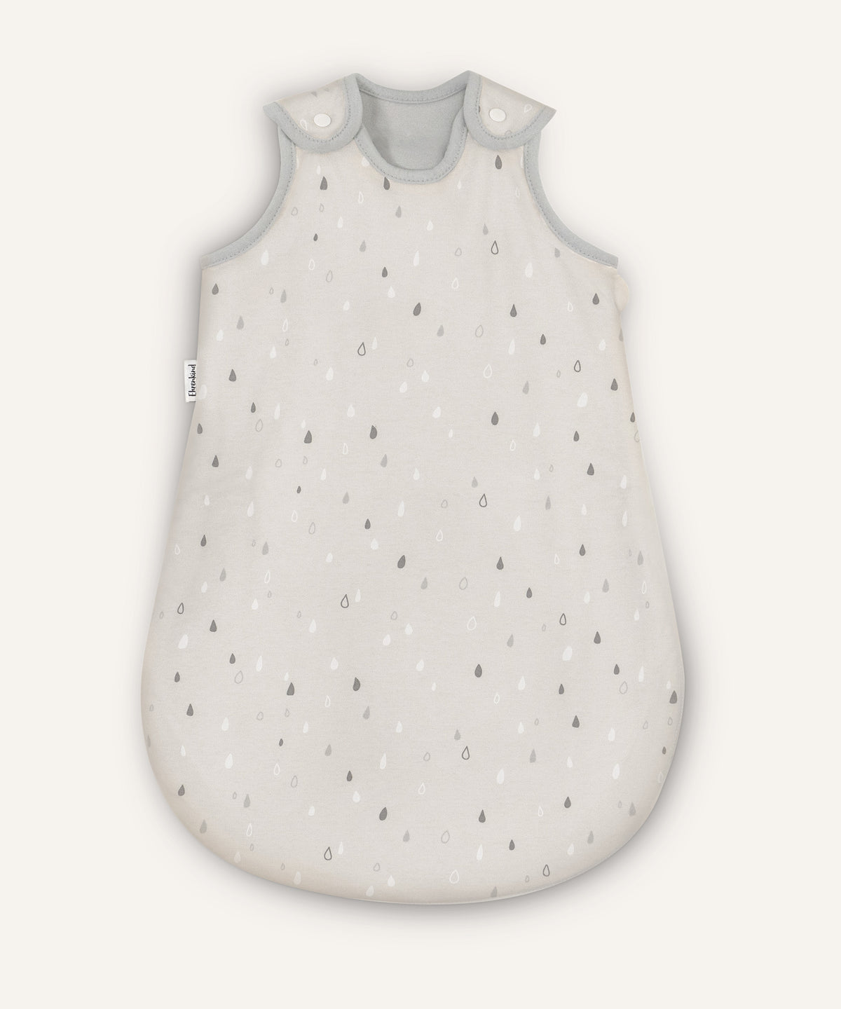 Ehrenkind Baby-Sommerschlafsack in Natur mit weiß, grauen Tropfen.
