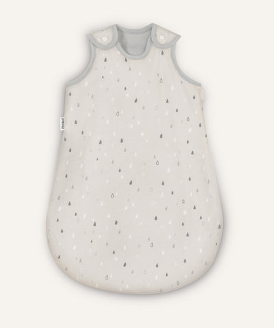 Ehrenkind Baby-Sommerschlafsack in Natur mit weiß, grauen Tropfen.
