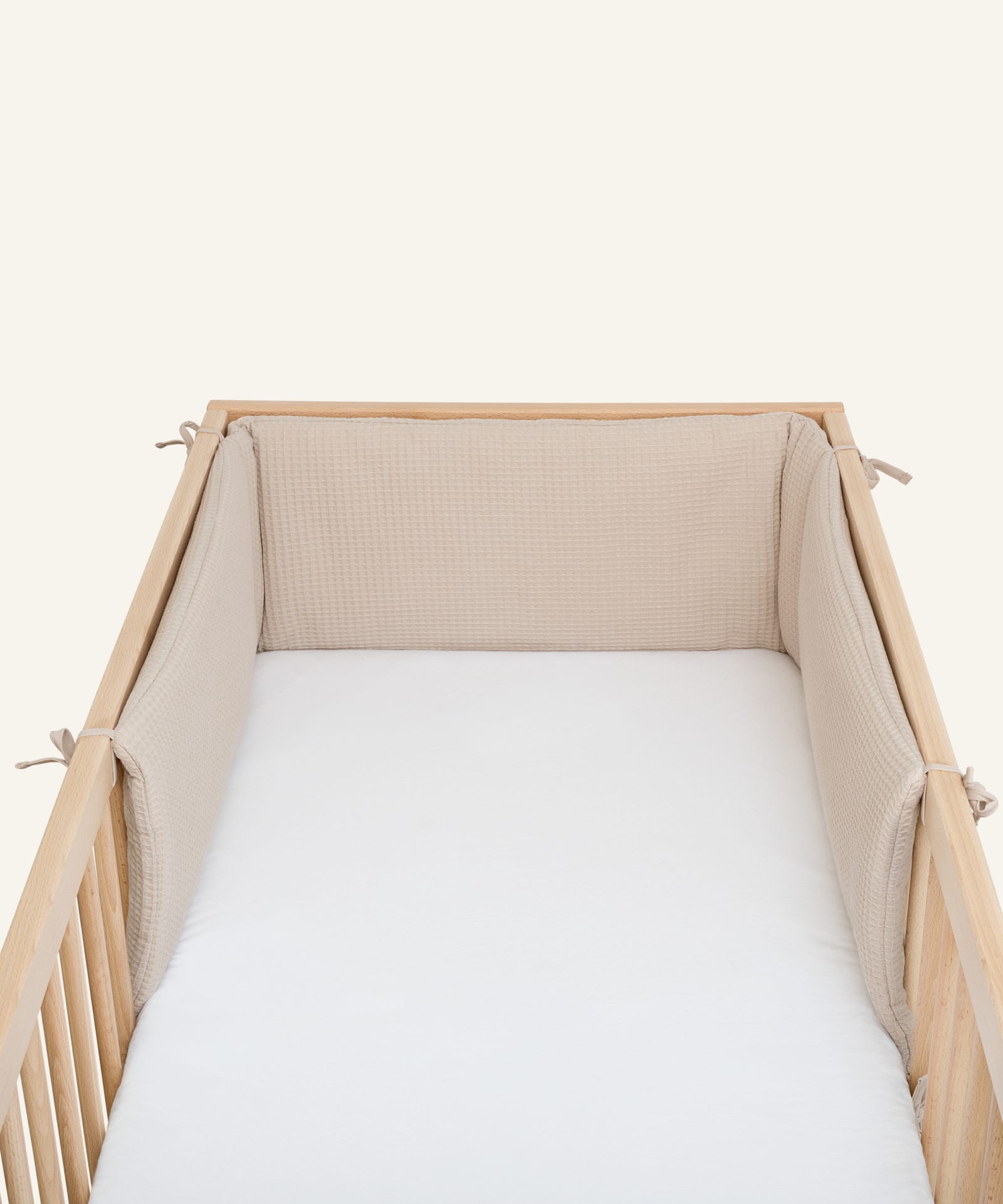 Ehrenkind Bettumrandung Waffelpiqué Beige Babybett.